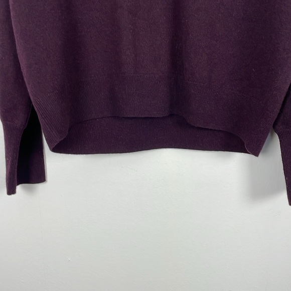 R Label Wool Cashmere Blend Sweater Womens L Collard Long Sleeve V Neck Pullover - Picture 2 of 8